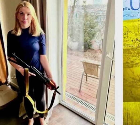 خانم نماینده برای محافظت از اوکراین کار با اسلحه را یاد می‌گیرد