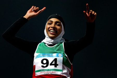 دختر دونده ایرانی رکورد ملی مسابقات دوی ایران را افزایش داد