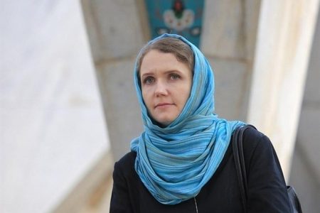 شعرخوانی خانم آنا برزینا، شاعر اوکراینی، در محضر رهبر انقلاب